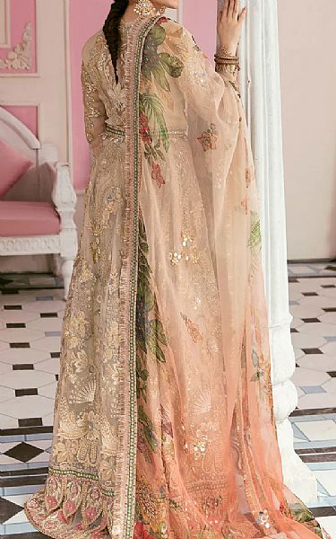 Elaf Ivory Organza Suit | Pakistani Wedding Dresses- Image 2