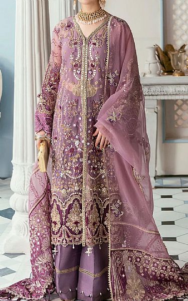 Elaf Mauve Organza Suit | Pakistani Dresses in USA- Image 1