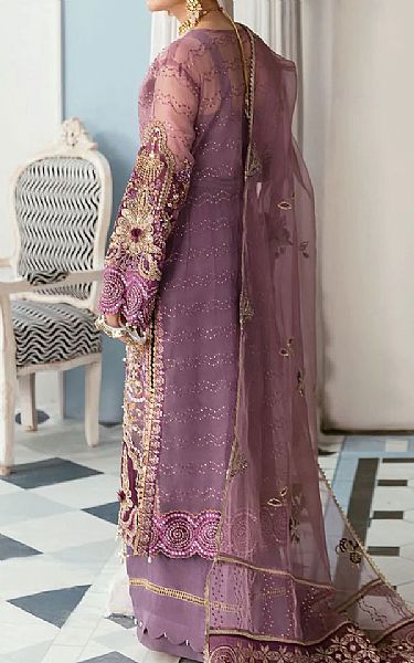 Elaf Mauve Organza Suit | Pakistani Dresses in USA- Image 2