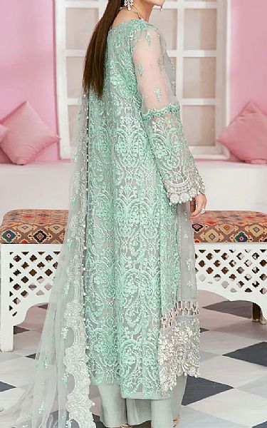 Elaf Grey Organza Suit | Pakistani Dresses in USA- Image 2