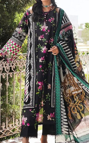 Elaf Black Lawn Suit | Pakistani Lawn Suits- Image 1