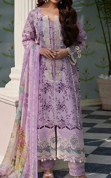 Elaf Lavender Lawn Suit | Pakistani Lawn Suits- Image 1