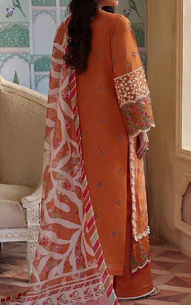 Elaf Bright Orange Lawn Suit | Pakistani Lawn Suits- Image 2