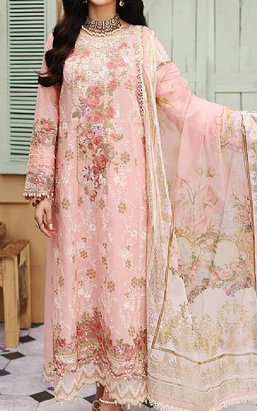 Elaf Baby Pink Lawn Suit | Pakistani Dresses in USA- Image 1