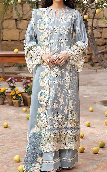 Elaf Cadet Blue Lawn Suit | Pakistani Lawn Dress in USA- Image 1