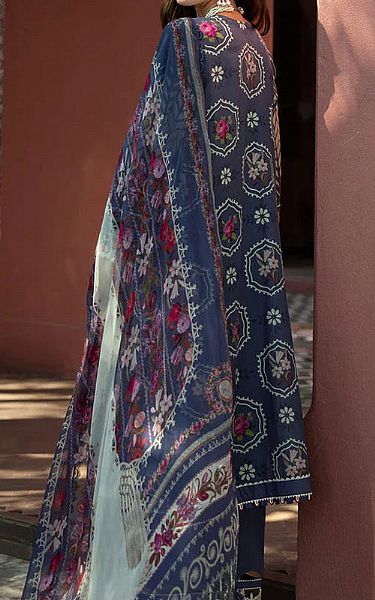 Elaf Denim Blue Lawn Suit | Pakistani Lawn Dress in USA- Image 2