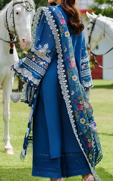Elaf Blue Lawn Suit | Pakistani Lawn Dress in USA- Image 2