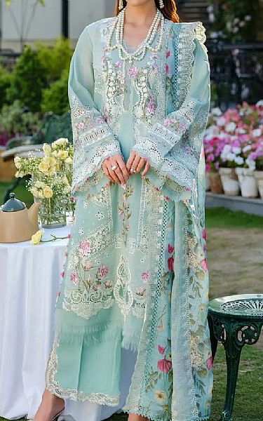 Elaf Shadow Green Lawn Suit | Pakistani Lawn Dress in USA- Image 1