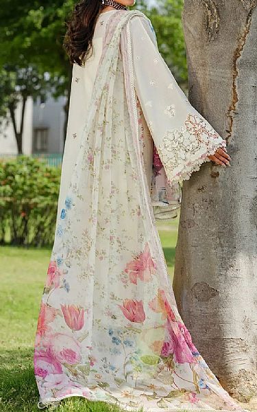 Elaf Off White Lawn Suit | Pakistani Lawn Dress in USA- Image 2
