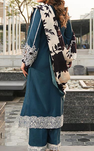 Elaf Pickled Bluewood Linen Suit | Pakistani Winter Dresses in USA- Image 2