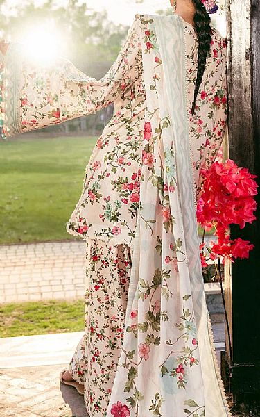 Elaf Off White Lawn Suit | Pakistani Lawn Dress in USA- Image 2