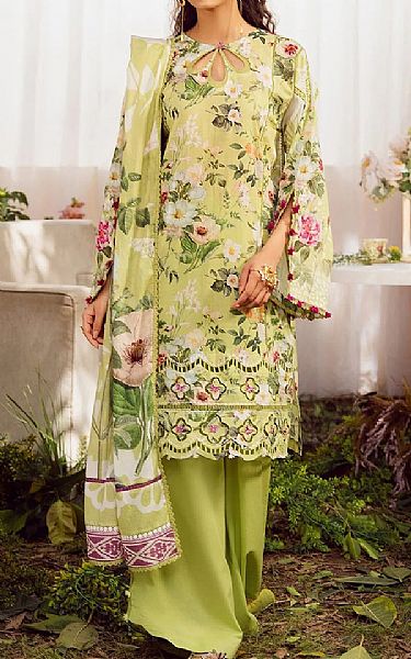 Elaf Light Apple Green Lawn Suit | Pakistani Lawn Dress in USA- Image 1