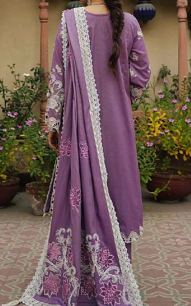 Elaf Lilac Khaddar Suit | Pakistani Winter Dresses- Image 2