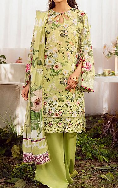 Elaf Lime Green Lawn Suit | Pakistani Lawn Dress in USA- Image 1