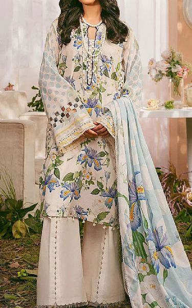 Elaf Ivory Lawn Suit | Pakistani Lawn Dress in USA- Image 1