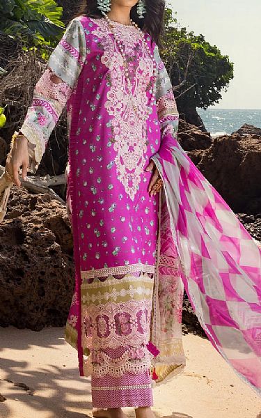 Elaf Hot Pink Lawn Suit | Pakistani Lawn Suits- Image 1
