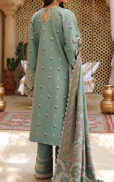 Elaf Light Turquoise Khaddar Suit | Pakistani Winter Dresses- Image 2