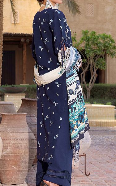 Elaf Navy Khaddar Suit | Pakistani Winter Dresses- Image 2