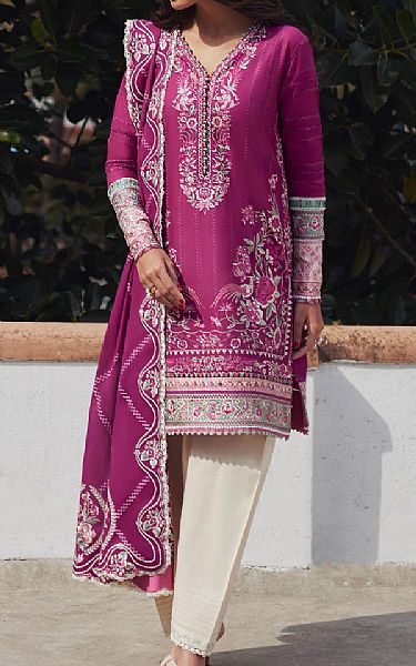 Elan Raspberry Lawn Suit | Pakistani Lawn Suits- Image 1