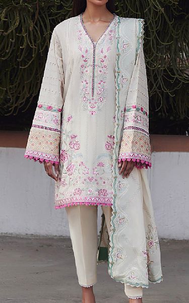 Elan Off-white Lawn Suit | Pakistani Lawn Suits- Image 1
