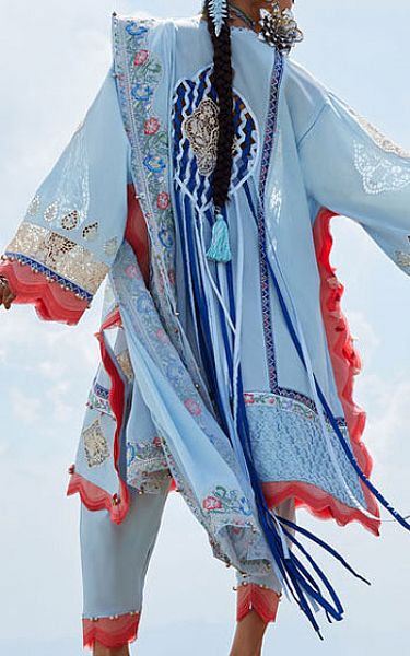Elan Powder Blue Lawn Suit | Pakistani Lawn Dress in USA- Image 2