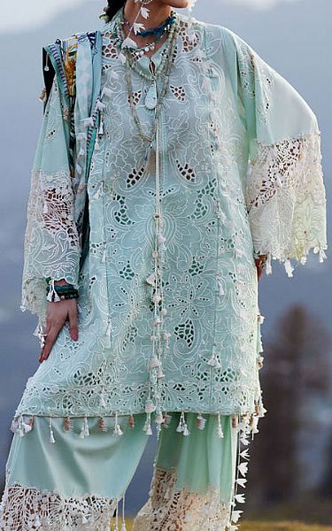 Elan Aqua Lawn Suit | Pakistani Lawn Dress in USA- Image 2