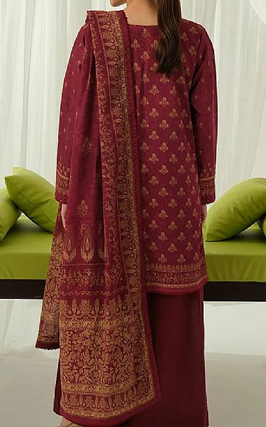 Ellena Wine Lawn Suit | Pakistani Lawn Dress in USA- Image 2