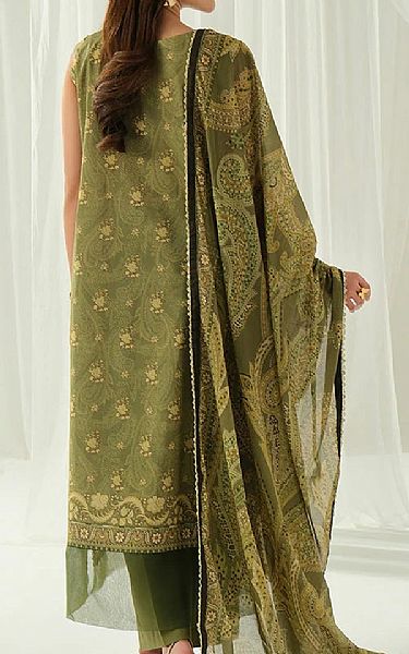 Ellena Drab Green Lawn Suit | Pakistani Lawn Dress in USA- Image 2