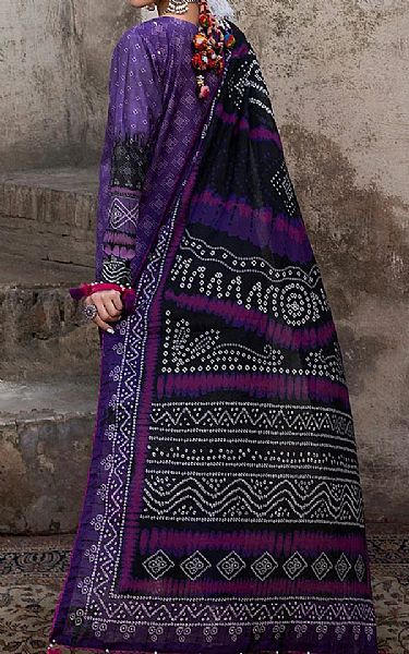 Ellena Purple/Black Lawn Suit | Pakistani Lawn Dress in USA- Image 2
