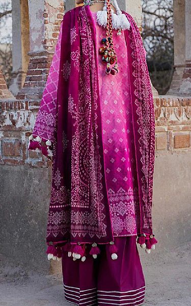 Ellena Persian Pink Lawn Suit | Pakistani Lawn Dress in USA- Image 2