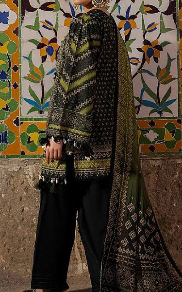 Ellena Black/Olive Lawn Suit | Pakistani Lawn Dress in USA- Image 2