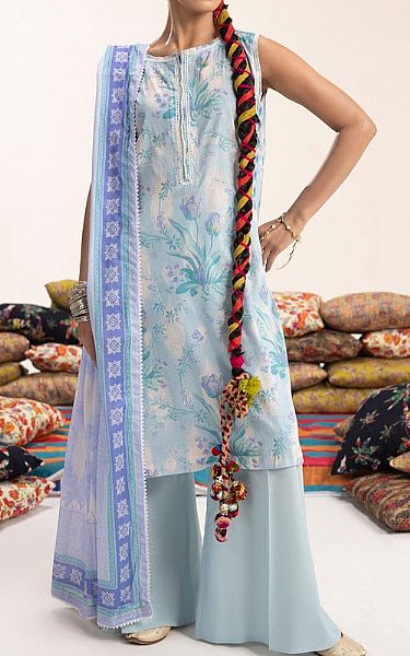 Ellena Baby Blue Lawn Suit | Pakistani Lawn Dress in USA- Image 1