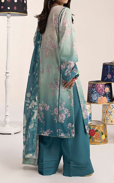 Ellena Teal Lawn Suit | Pakistani Lawn Dress in USA- Image 2