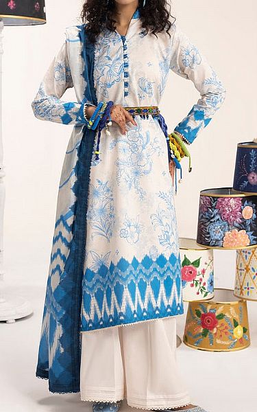 Ellena Off-white Lawn Suit | Pakistani Lawn Dress in USA- Image 1