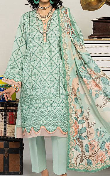 Ellena Light Green Lawn Suit | Pakistani Lawn Dress in USA- Image 1