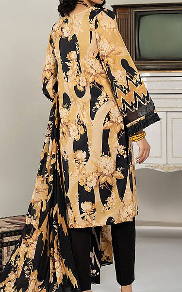 Ellena Beige/Black Lawn Suit | Pakistani Lawn Dress in USA- Image 2
