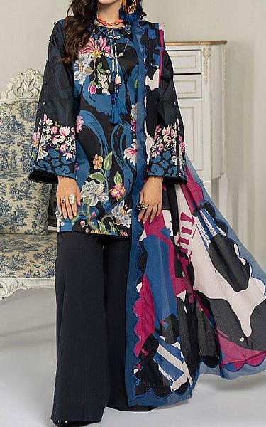 Ellena Black Lawn Suit | Pakistani Lawn Dress in USA- Image 1