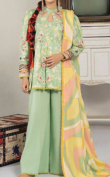 Ellena Mint Green Lawn Suit | Pakistani Lawn Dress in USA- Image 1