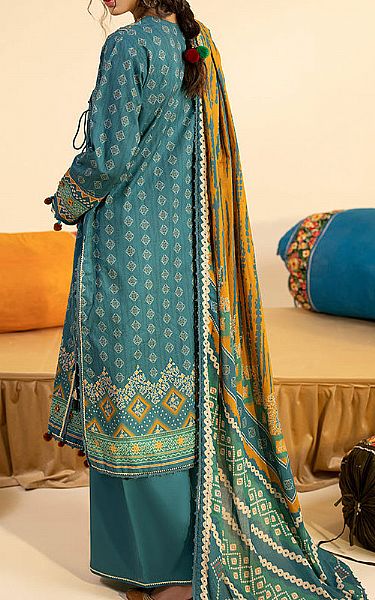 Ellena Teal Lawn Suit | Pakistani Lawn Dress in USA- Image 2