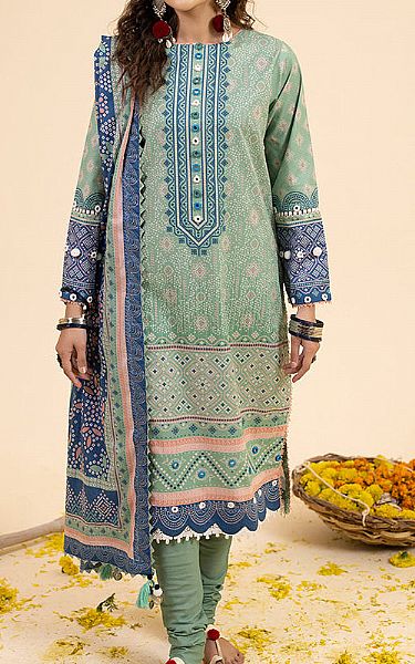 Ellena Pistachio Lawn Suit | Pakistani Lawn Dress in USA- Image 1