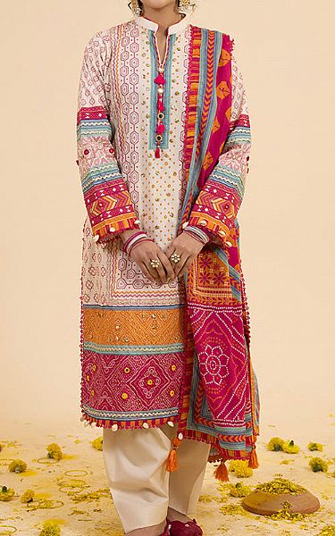 Ellena Off-white Lawn Suit | Pakistani Lawn Dress in USA- Image 1