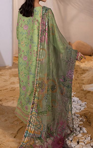 Ellena Tan Green Lawn Suit | Pakistani Lawn Suits- Image 2