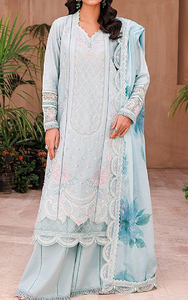 Ellena Light Blue Lawn Suit | Pakistani Lawn Dress in USA- Image 1