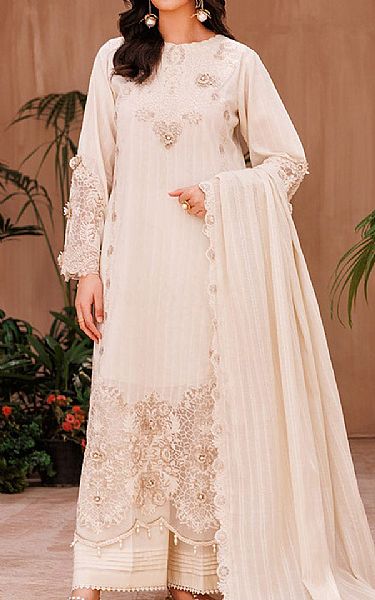 Ellena Ivory Lawn Suit | Pakistani Lawn Dress in USA- Image 1