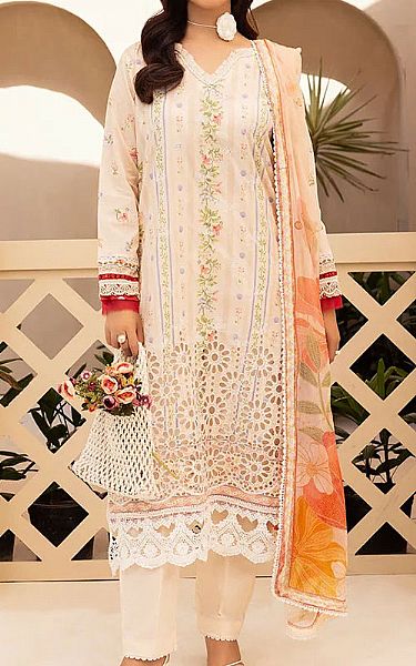 Ellena Ivory Lawn Suit | Pakistani Lawn Dress in USA- Image 1