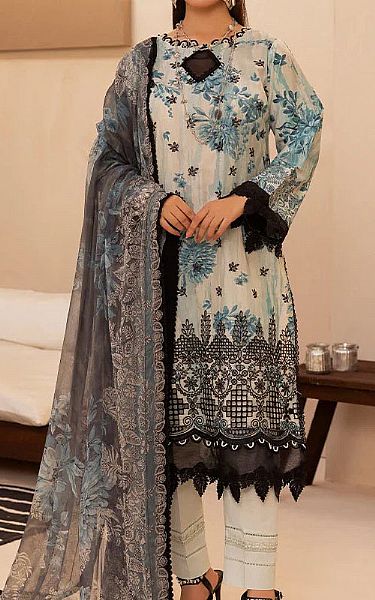 Ellena Off-white Lawn Suit | Pakistani Lawn Dress in USA- Image 1