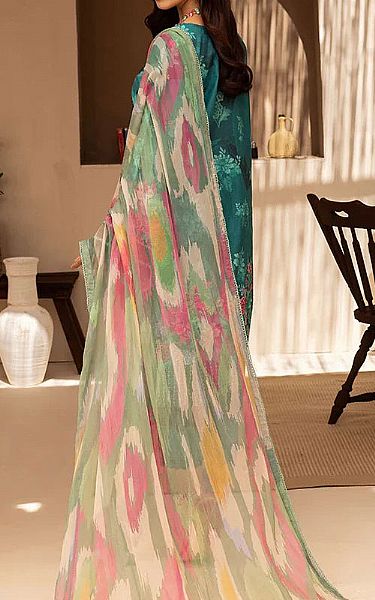 Ellena Teal Lawn Suit | Pakistani Lawn Dress in USA- Image 2