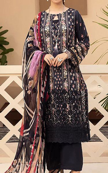 Ellena Black Lawn Suit | Pakistani Lawn Dress in USA- Image 1