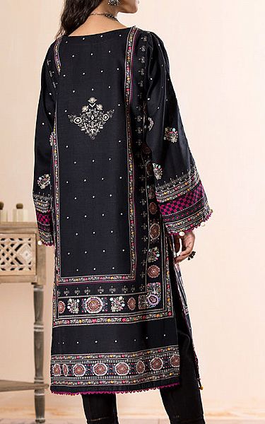 Ellena Black Khaddar Kurti | Pakistani Winter Dresses- Image 2
