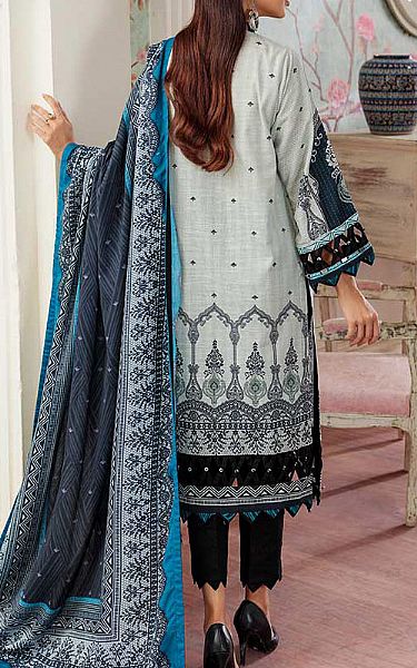 Ellena Light Grey Khaddar Suit | Pakistani Winter Dresses- Image 2